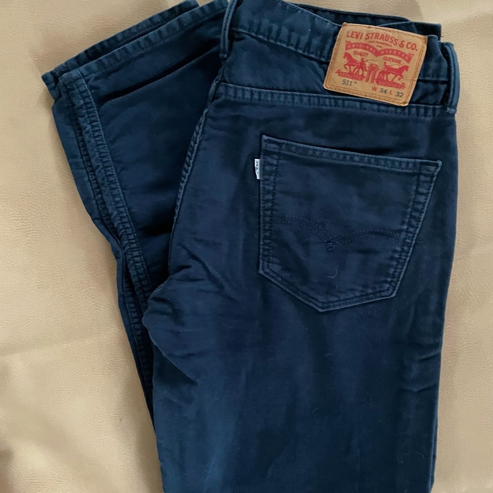 Blue moleskin Levi’s pants